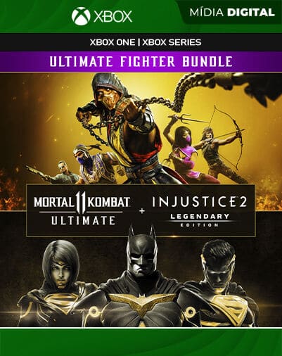 Pacote Mortal Kombat 11 Ultimate + Injustice 2 Ed. Lendária – Xbox One / XS – Mídia Digital